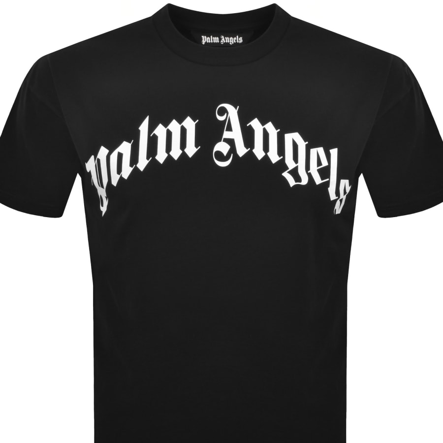 Palm Angels Curved Logo T Shirt Black | Mainline Menswear x